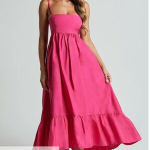 Showpo Aveiro Midi Dress - Raspberry Size US 6